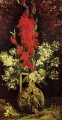 Vase with Gladioli and Carnations 2 Vincent van Gogh